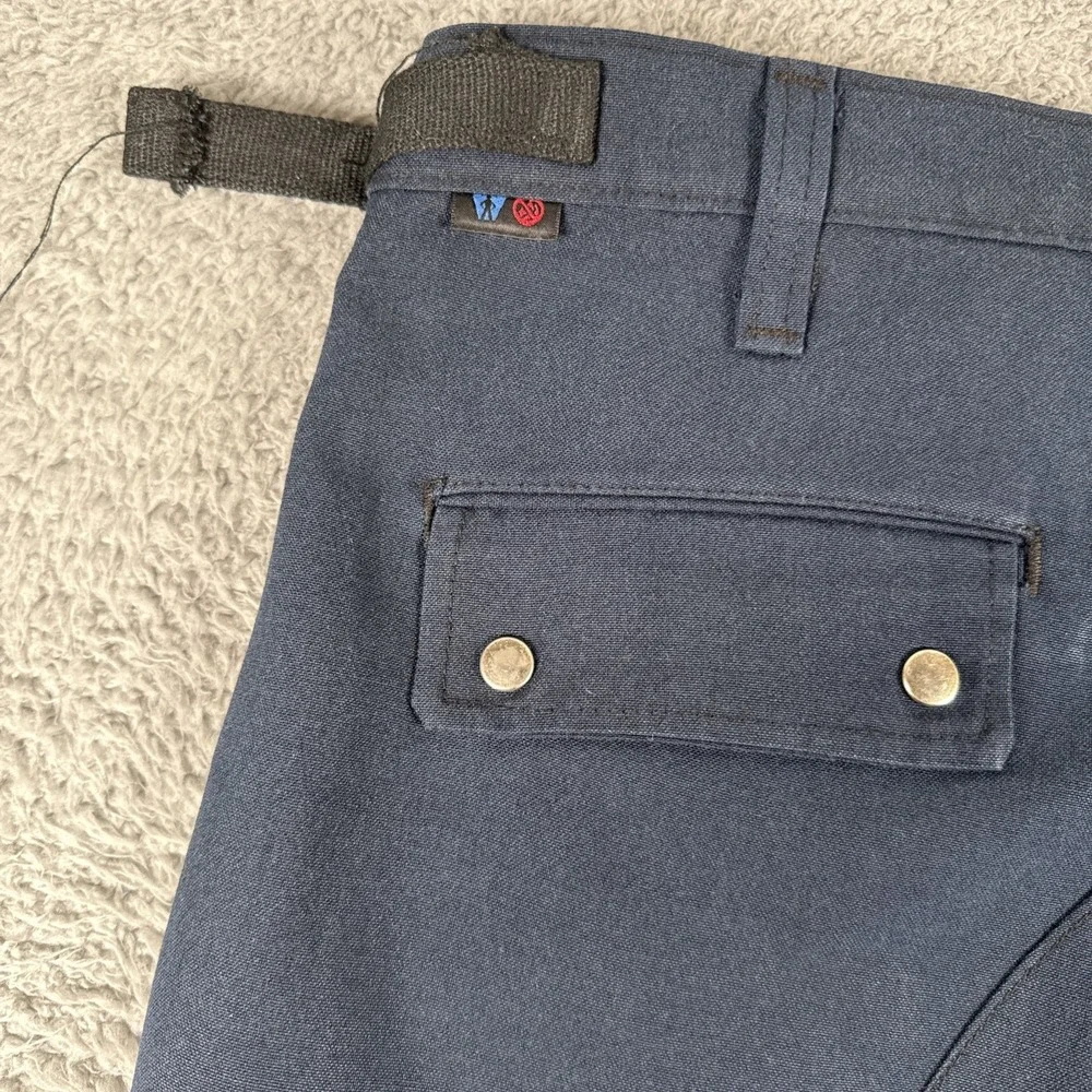 Men's Dark Navy Cargo Pants with Snap Pockets